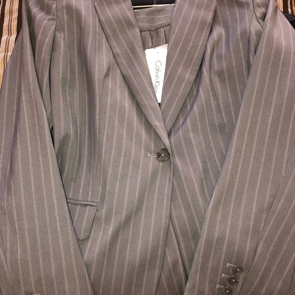Calvin Klein Gray Pinstriped Suit - Picture 4 of 7